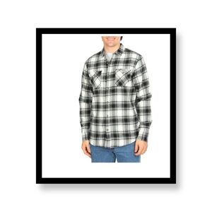 Men's Fleece Plaid Button Down Shirt